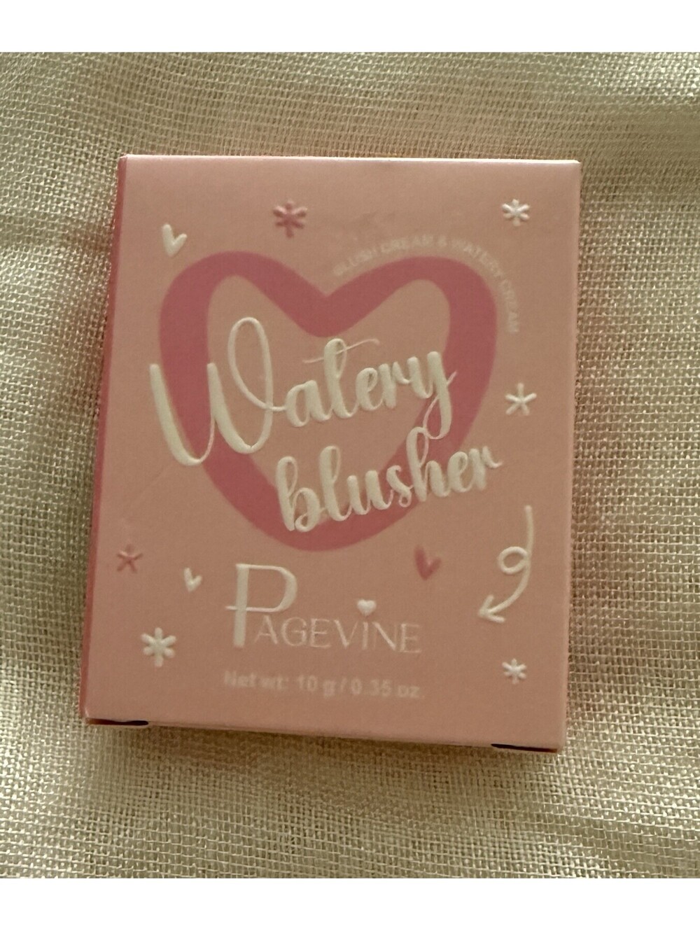 Pagevine Watery Blusher 02 Milky Lavender Cream Blush 10g NEW